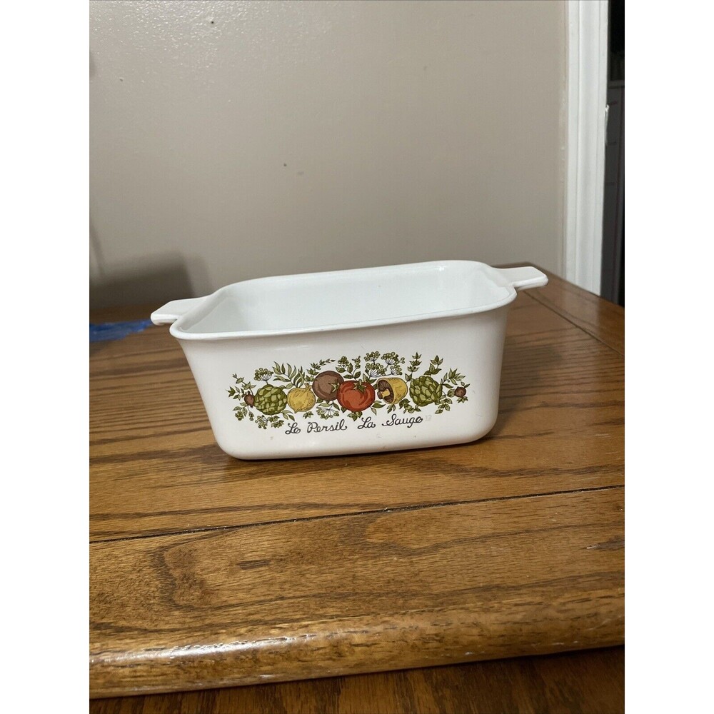 Corning Ware Dish P-4-B 7X5 1/2 X3 Le Persil La Sauge Spice of Life